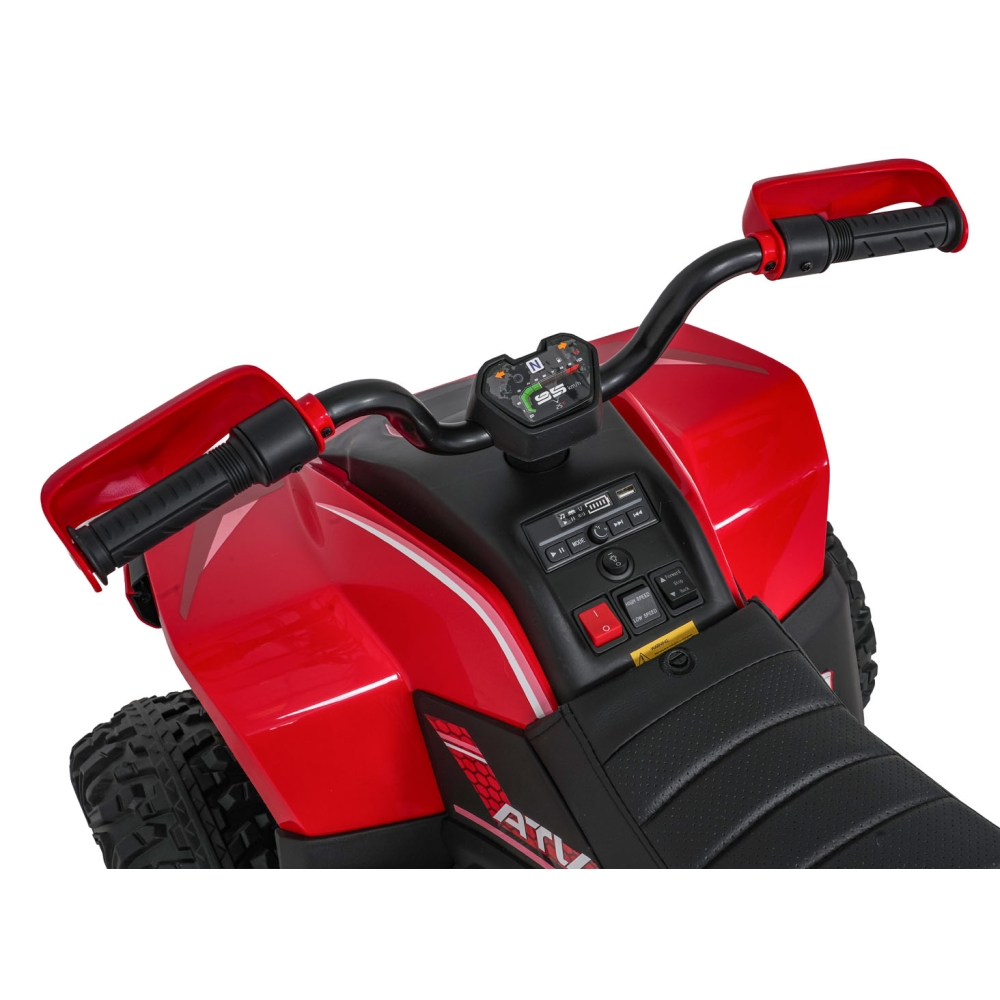 Elektrinis keturratis Fast Wheel, Red-Elektromobiliai vaikams, Keturračiai ir bagiai-e-vaikas
