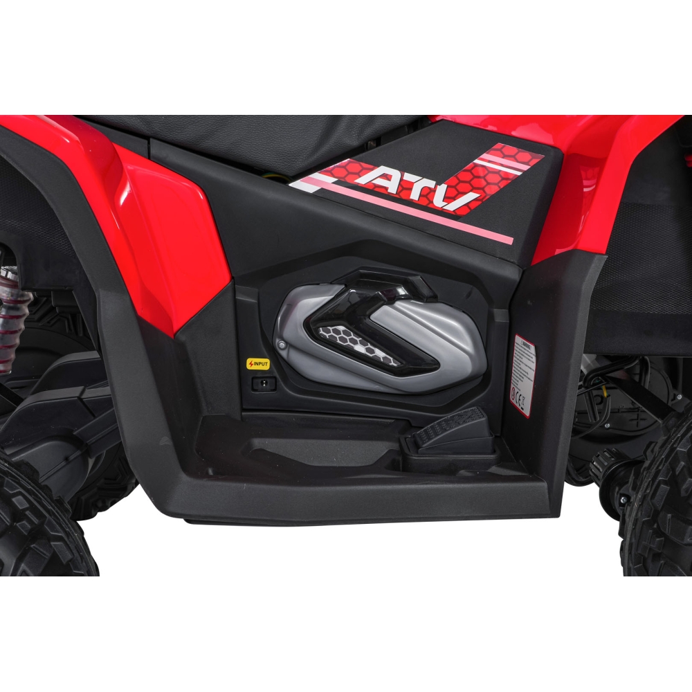 Elektrinis keturratis Fast Wheel, Red-Elektromobiliai vaikams, Keturračiai ir bagiai-e-vaikas