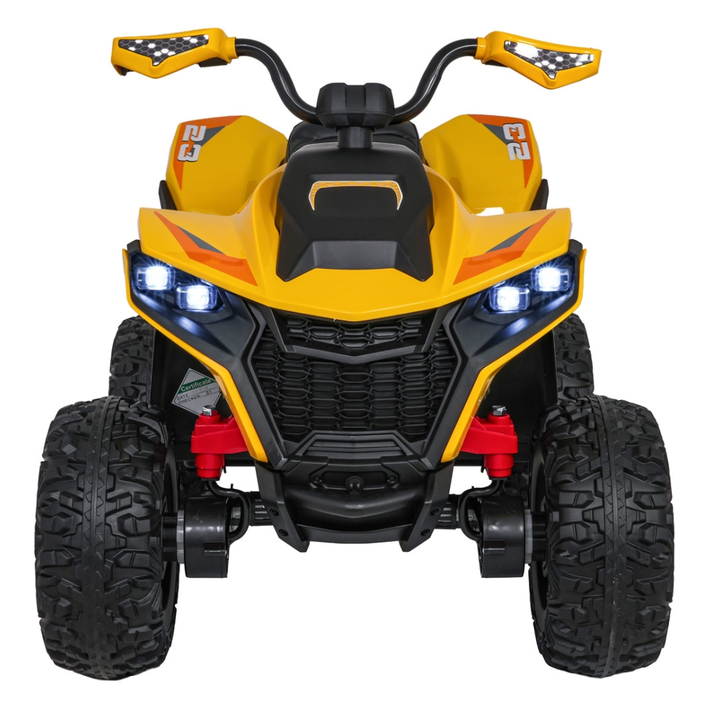Elektrinis keturratis Fast Wheel, Yellow-Elektromobiliai vaikams, Keturračiai ir bagiai-e-vaikas