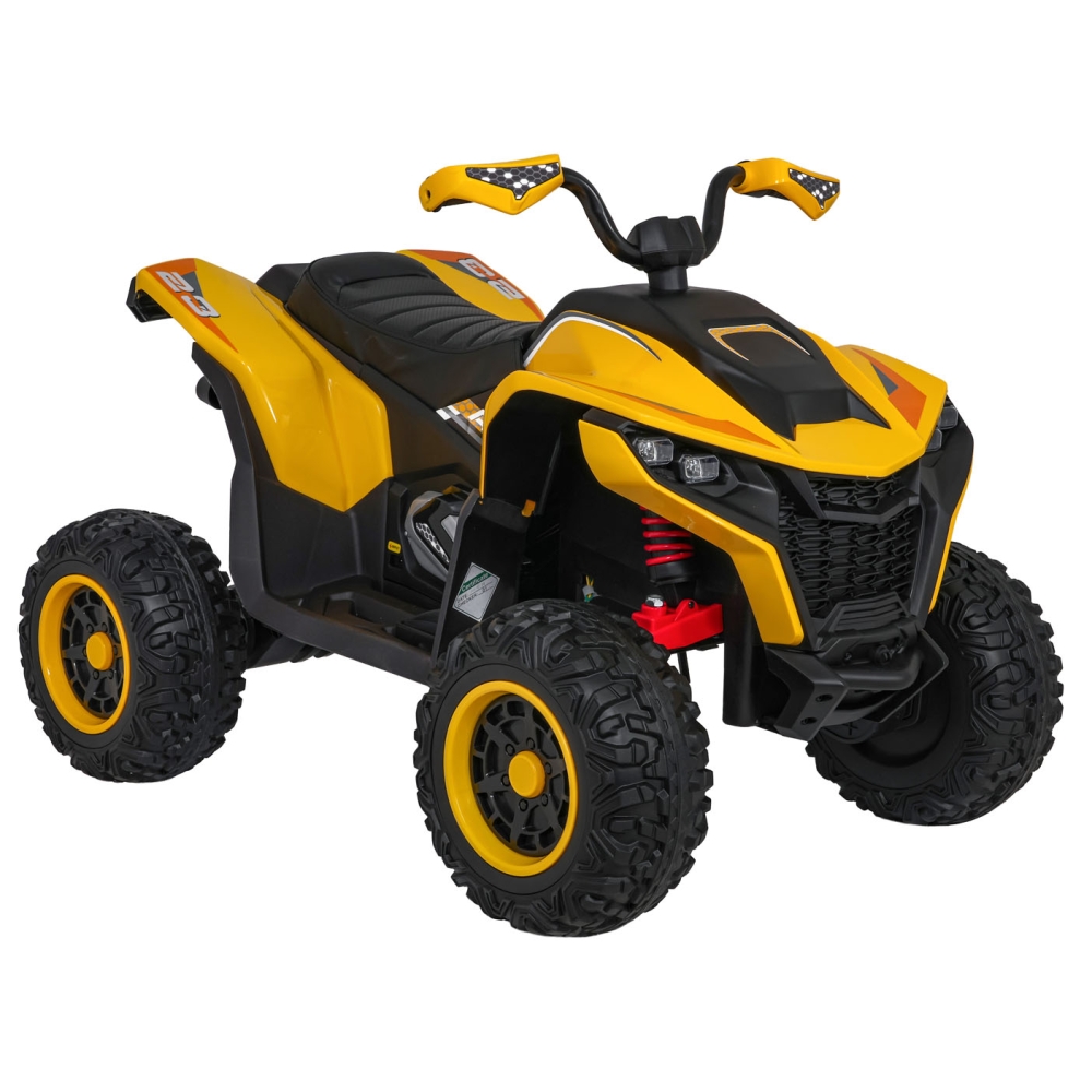 Elektrinis keturratis Fast Wheel, Yellow-Elektromobiliai vaikams, Keturračiai ir bagiai-e-vaikas