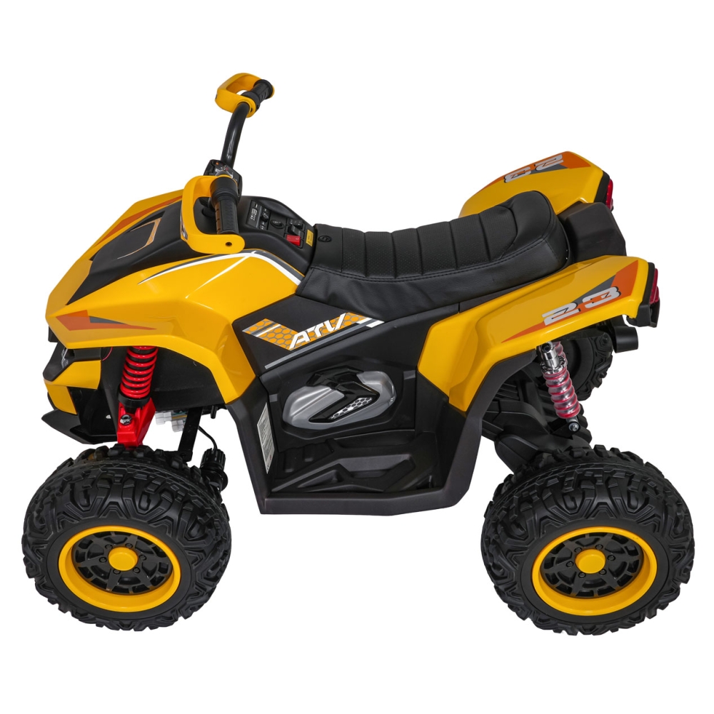 Elektrinis keturratis Fast Wheel, Yellow-Elektromobiliai vaikams, Keturračiai ir bagiai-e-vaikas
