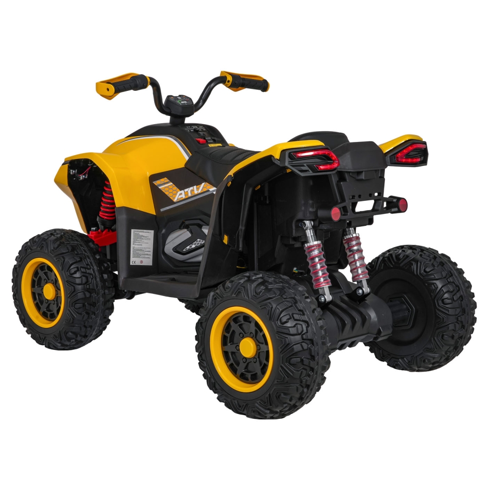 Elektrinis keturratis Fast Wheel, Yellow-Elektromobiliai vaikams, Keturračiai ir bagiai-e-vaikas