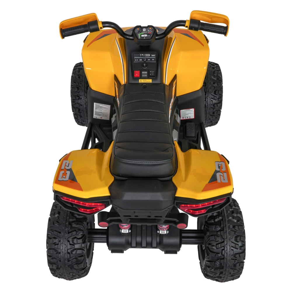 Elektrinis keturratis Fast Wheel, Yellow-Elektromobiliai vaikams, Keturračiai ir bagiai-e-vaikas