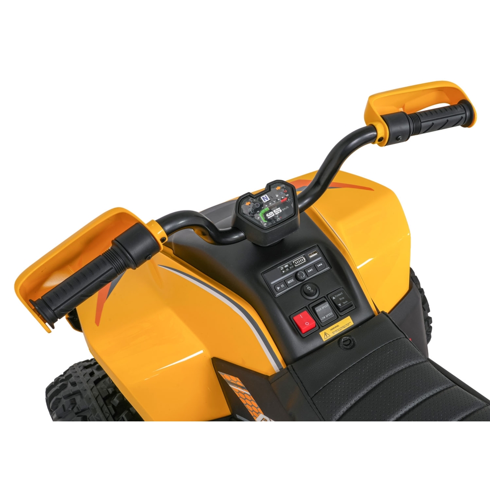 Elektrinis keturratis Fast Wheel, Yellow-Elektromobiliai vaikams, Keturračiai ir bagiai-e-vaikas