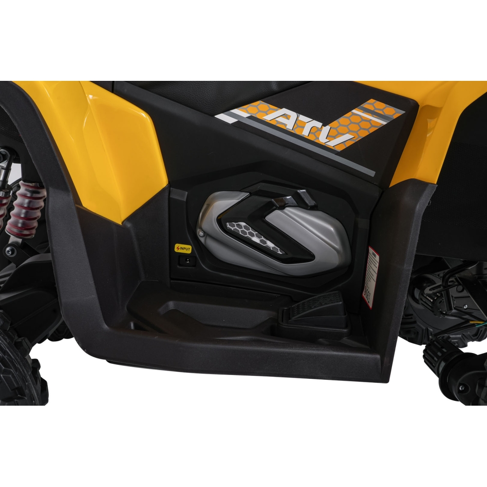 Elektrinis keturratis Fast Wheel, Yellow-Elektromobiliai vaikams, Keturračiai ir bagiai-e-vaikas
