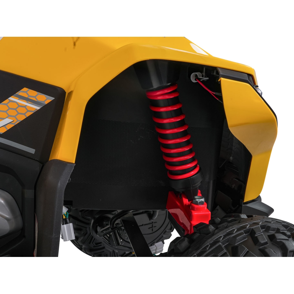 Elektrinis keturratis Fast Wheel, Yellow-Elektromobiliai vaikams, Keturračiai ir bagiai-e-vaikas