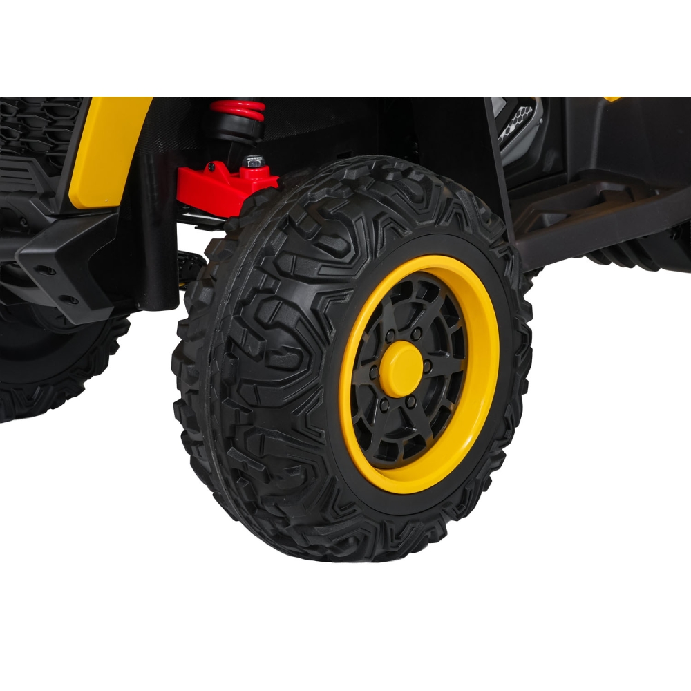 Elektrinis keturratis Fast Wheel, Yellow-Elektromobiliai vaikams, Keturračiai ir bagiai-e-vaikas