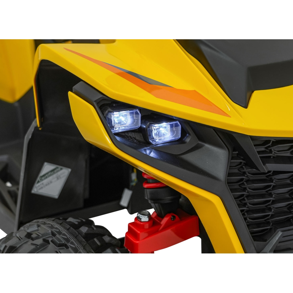 Elektrinis keturratis Fast Wheel, Yellow-Elektromobiliai vaikams, Keturračiai ir bagiai-e-vaikas