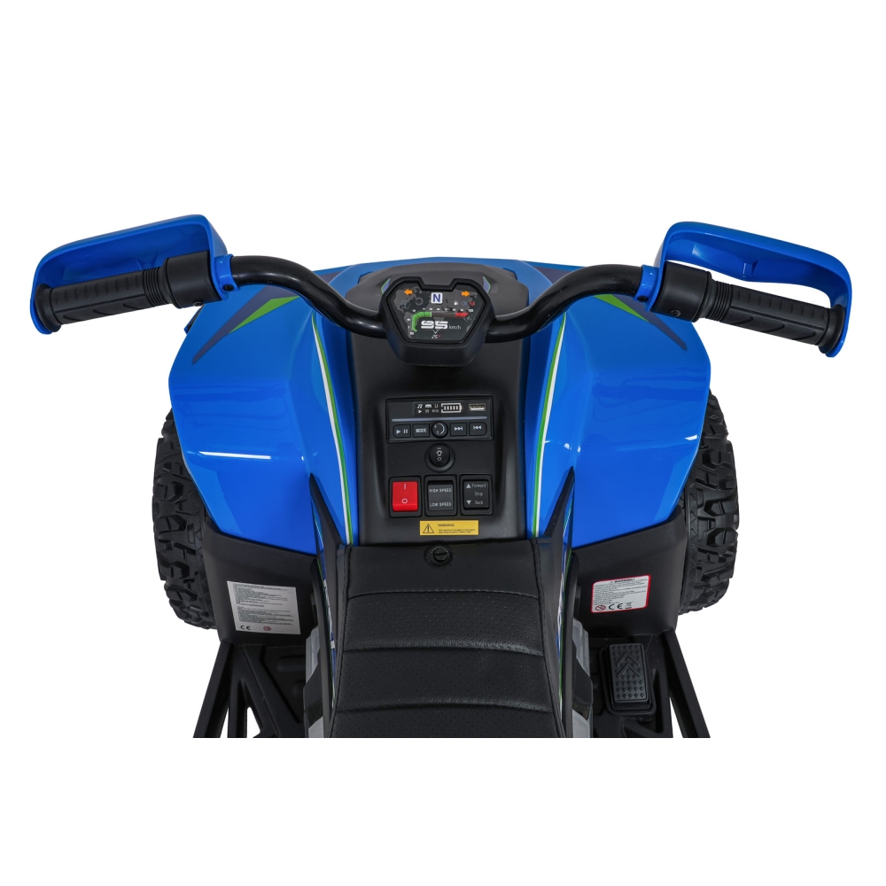 Elektrinis keturratis Fast Wheel, Blue-Elektromobiliai vaikams, Keturračiai ir bagiai-e-vaikas