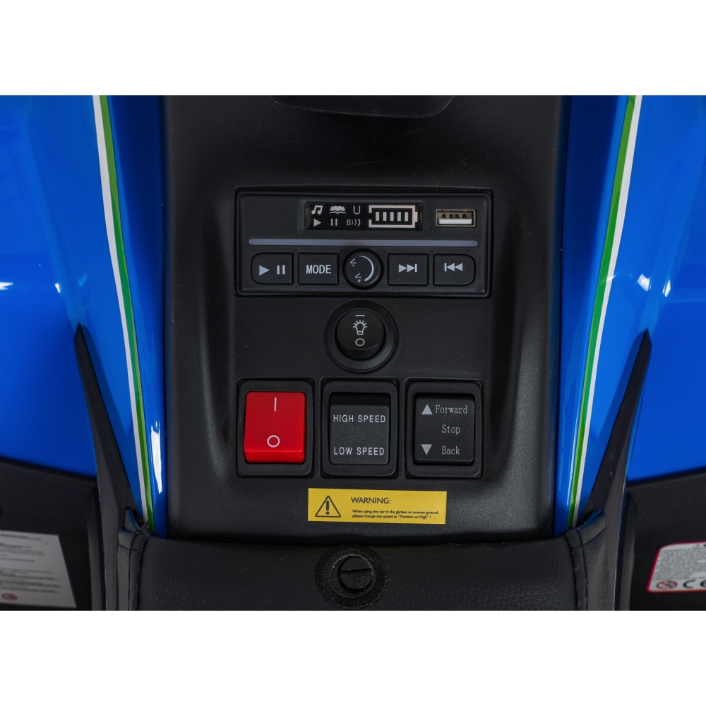 Elektrinis keturratis Fast Wheel, Blue-Elektromobiliai vaikams, Keturračiai ir bagiai-e-vaikas