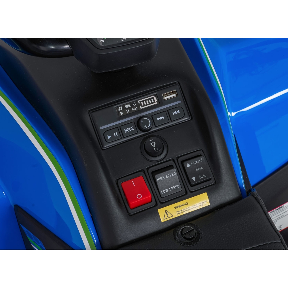 Elektrinis keturratis Fast Wheel, Blue-Elektromobiliai vaikams, Keturračiai ir bagiai-e-vaikas