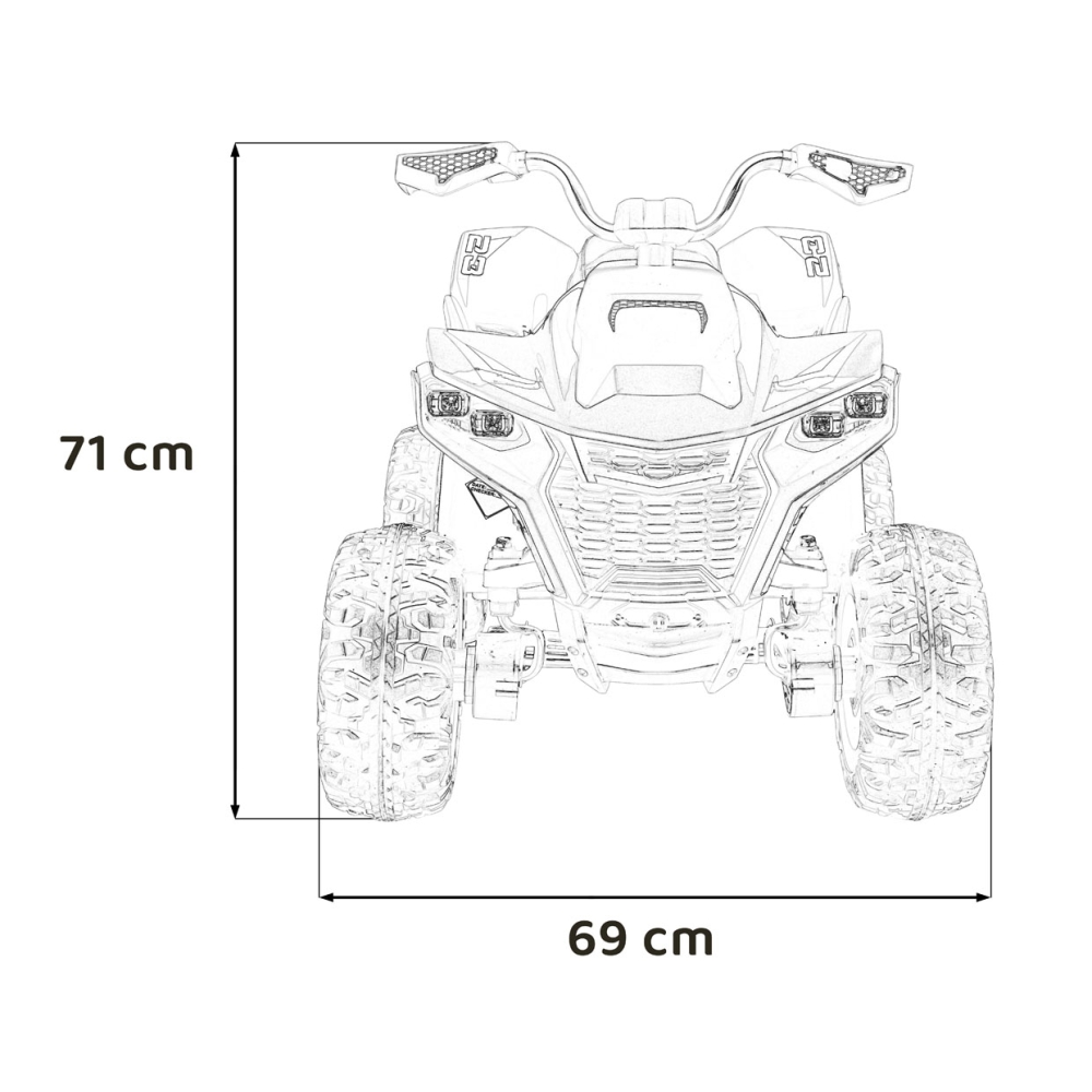 Elektrinis keturratis Fast Wheel, Blue-Elektromobiliai vaikams, Keturračiai ir bagiai-e-vaikas