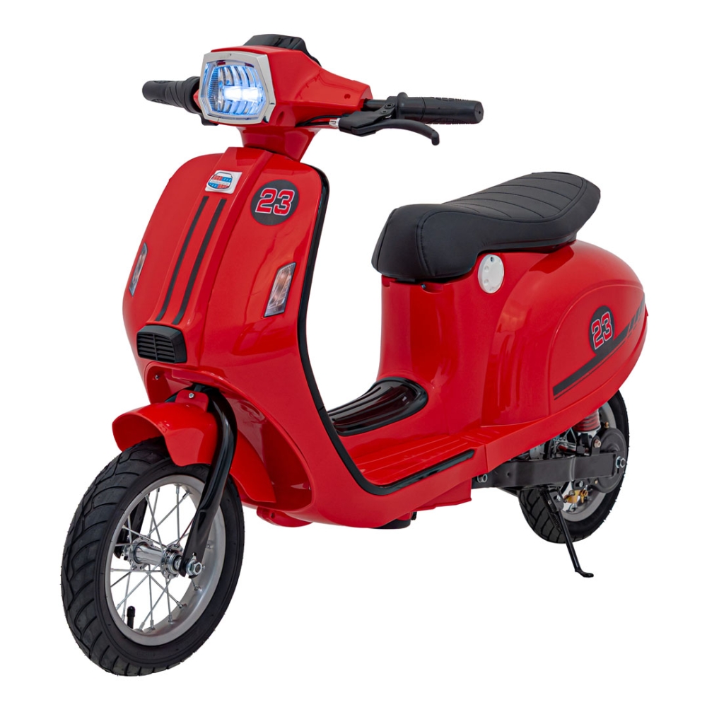 Elektrinis motoroleris Retro 23, Red-Elektromobiliai vaikams, Motociklai-e-vaikas