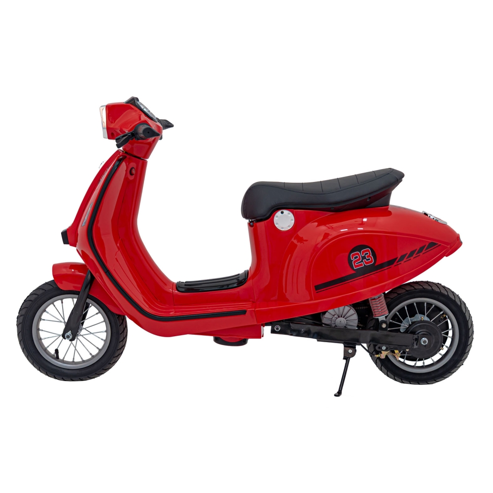 Elektrinis motoroleris Retro 23, Red-Elektromobiliai vaikams, Motociklai-e-vaikas