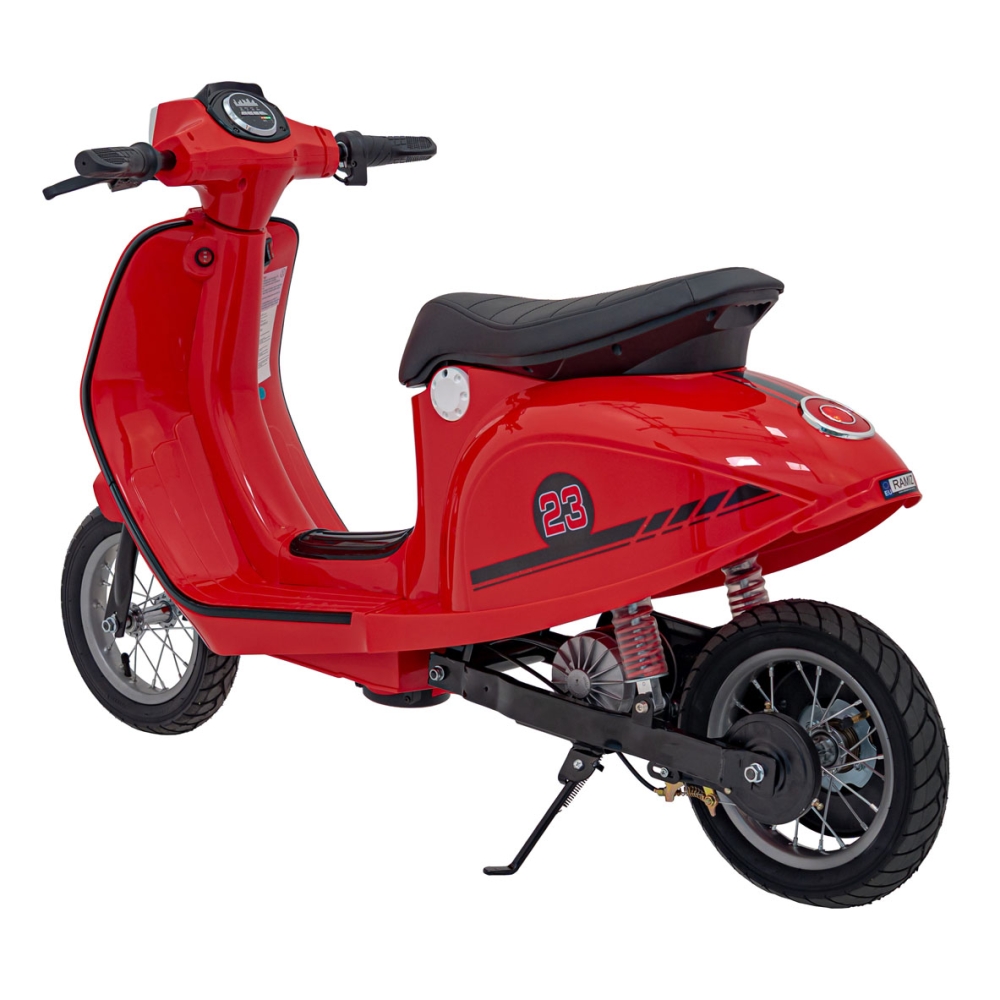 Elektrinis motoroleris Retro 23, Red-Elektromobiliai vaikams, Motociklai-e-vaikas