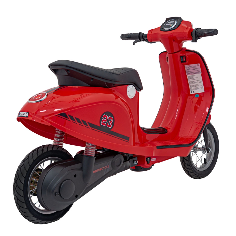 Elektrinis motoroleris Retro 23, Red-Elektromobiliai vaikams, Motociklai-e-vaikas