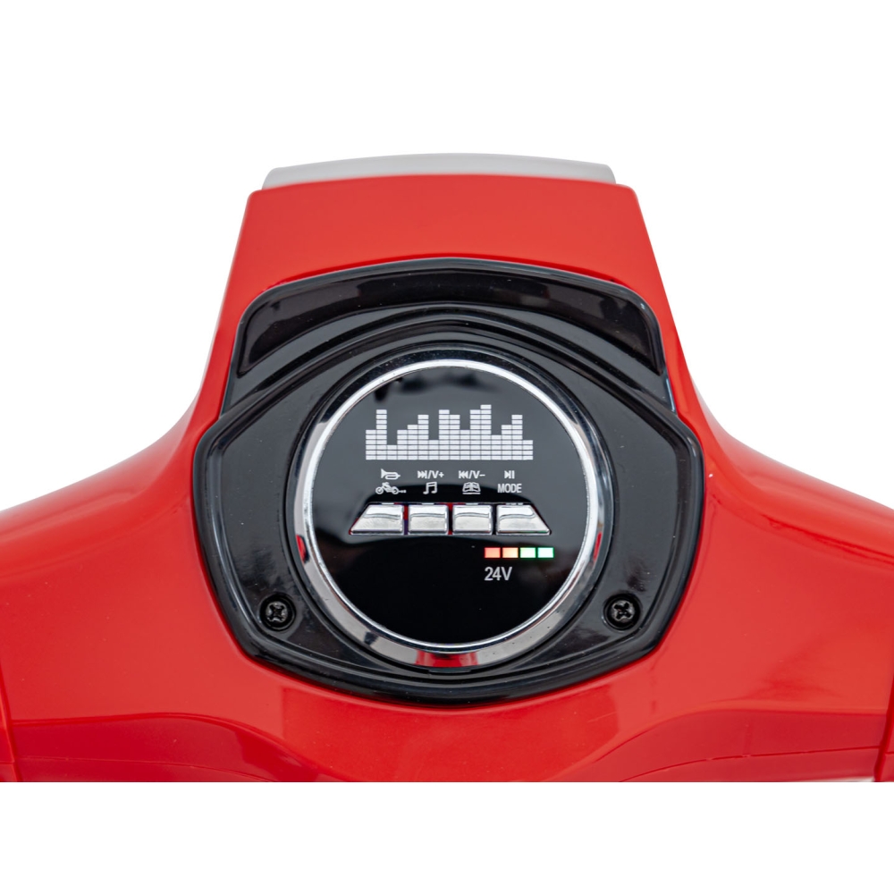 Elektrinis motoroleris Retro 23, Red-Elektromobiliai vaikams, Motociklai-e-vaikas