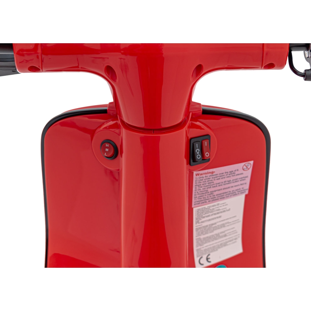 Elektrinis motoroleris Retro 23, Red-Elektromobiliai vaikams, Motociklai-e-vaikas
