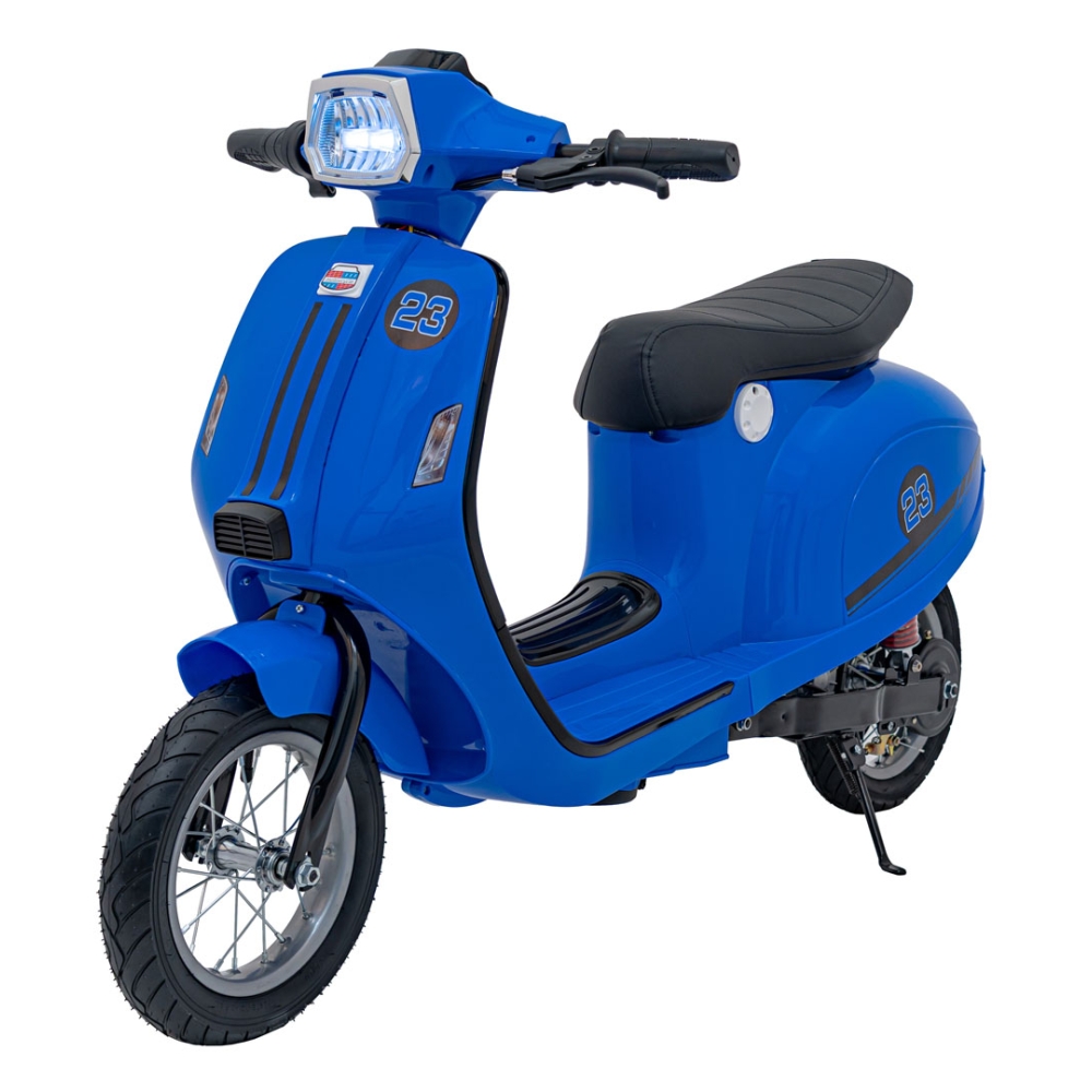 Elektrinis motoroleris Retro 23, Blue-Elektromobiliai vaikams, Motociklai-e-vaikas