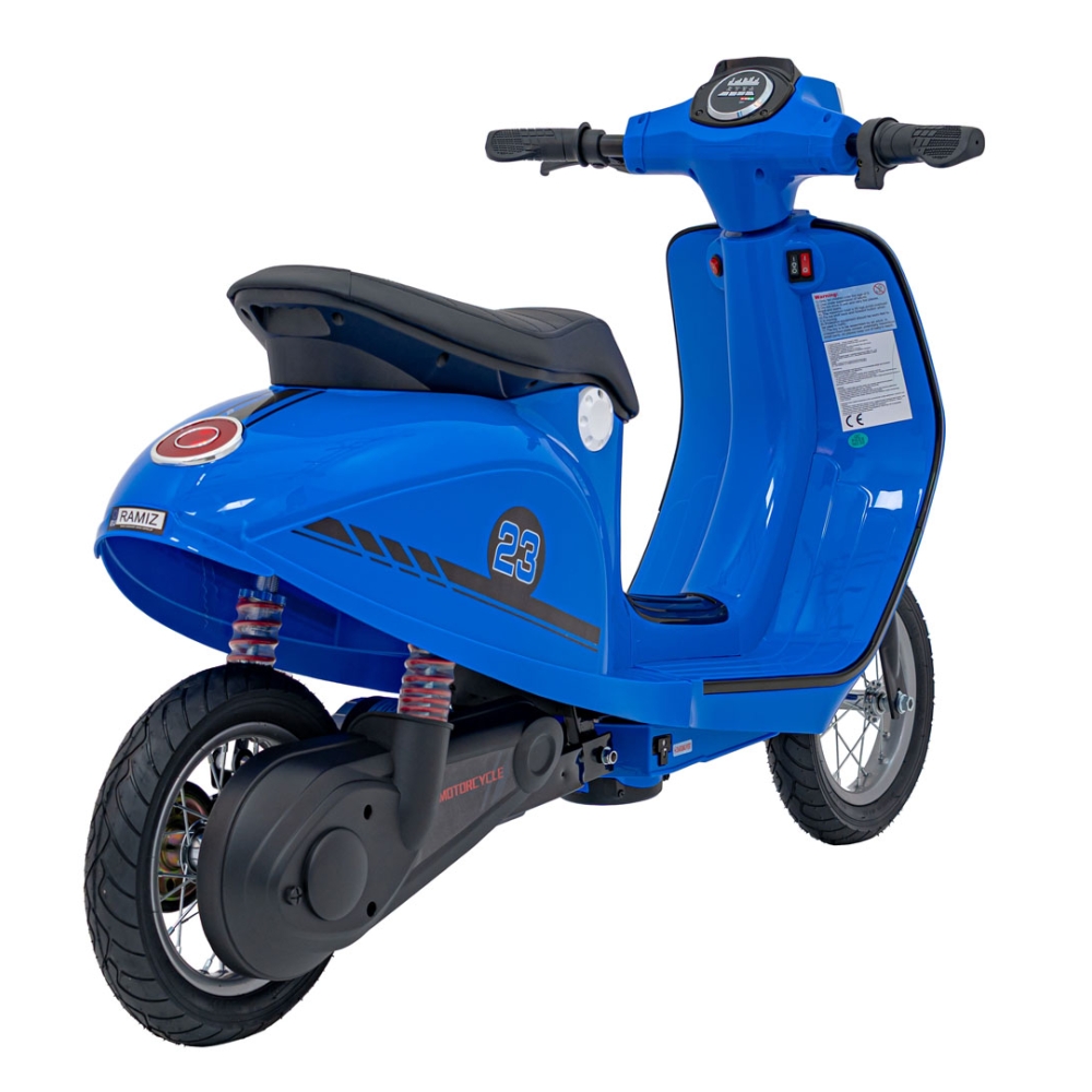 Elektrinis motoroleris Retro 23, Blue-Elektromobiliai vaikams, Motociklai-e-vaikas