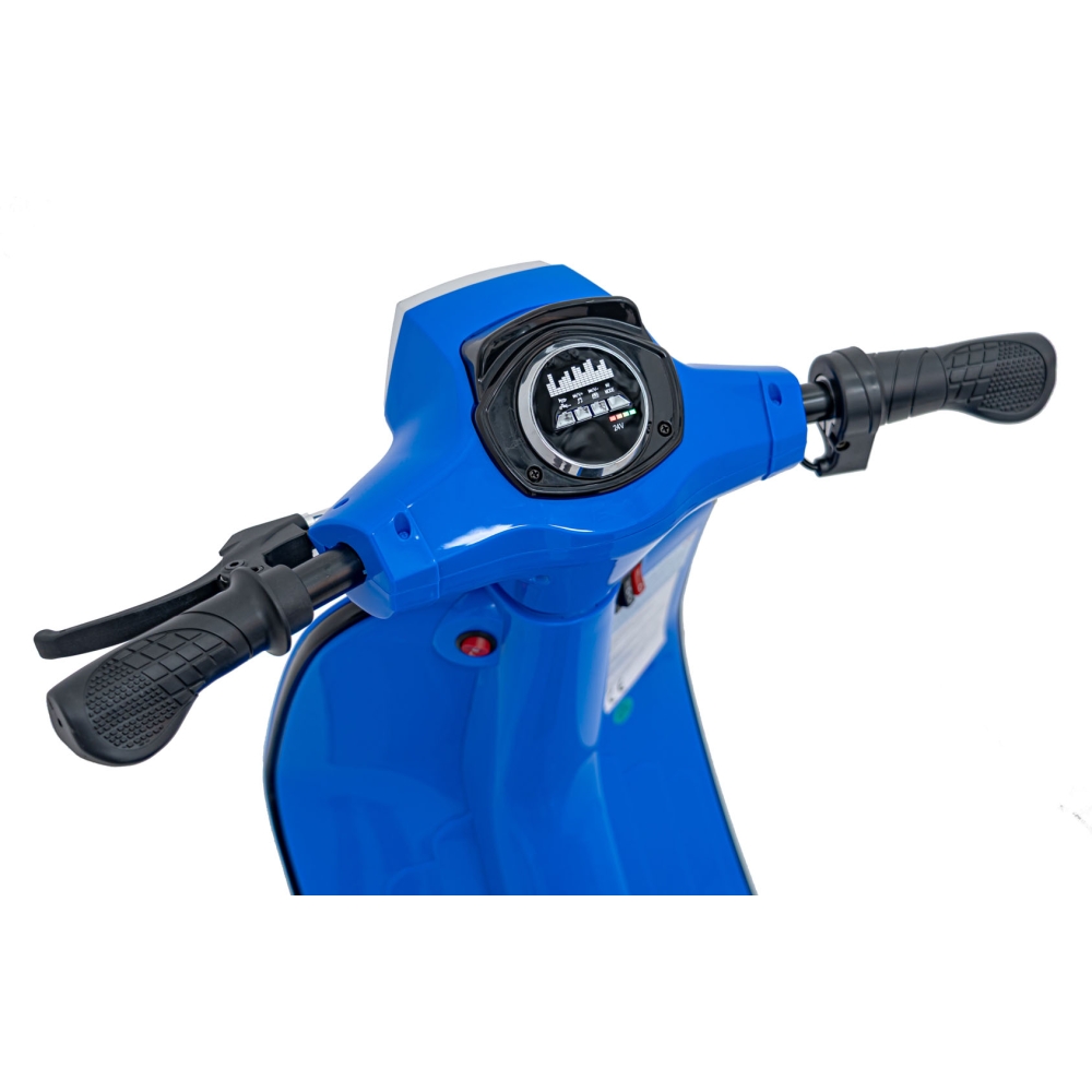 Elektrinis motoroleris Retro 23, Blue-Elektromobiliai vaikams, Motociklai-e-vaikas