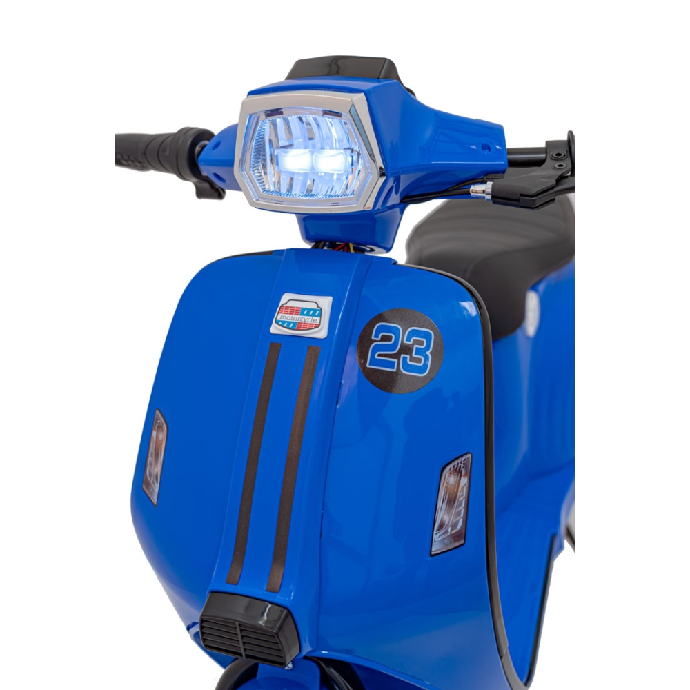 Elektrinis motoroleris Retro 23, Blue-Elektromobiliai vaikams, Motociklai-e-vaikas