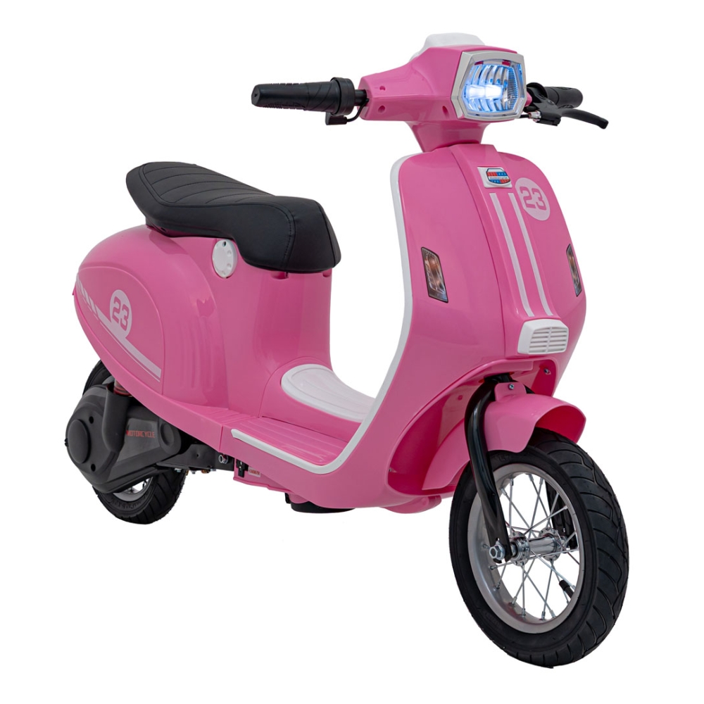 Elektrinis motoroleris Retro 23, Pink-Elektromobiliai vaikams, Motociklai-e-vaikas
