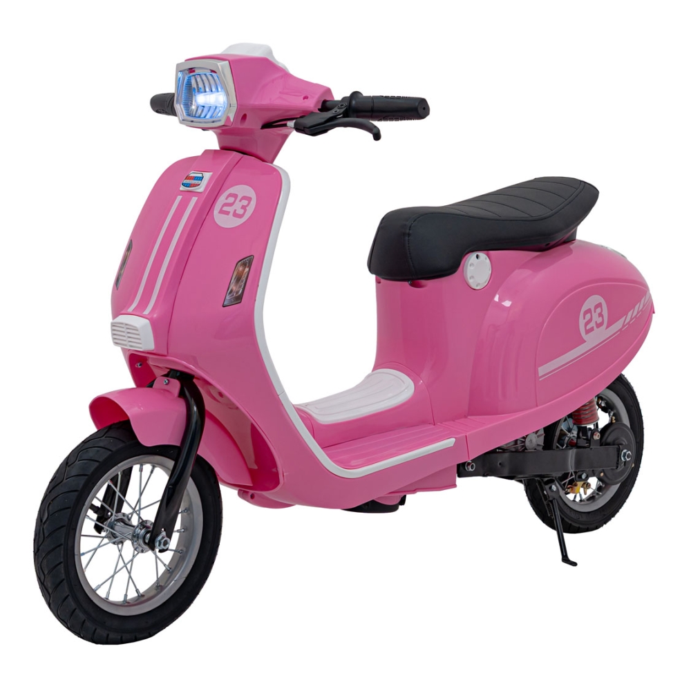 Elektrinis motoroleris Retro 23, Pink-Elektromobiliai vaikams, Motociklai-e-vaikas