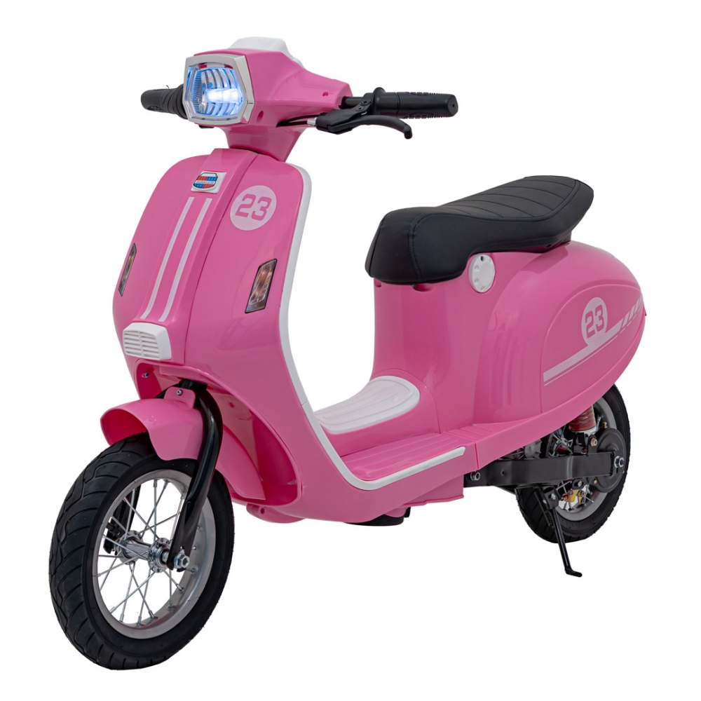 Elektrinis motoroleris Retro 23, Pink-Elektromobiliai vaikams, Motociklai-e-vaikas