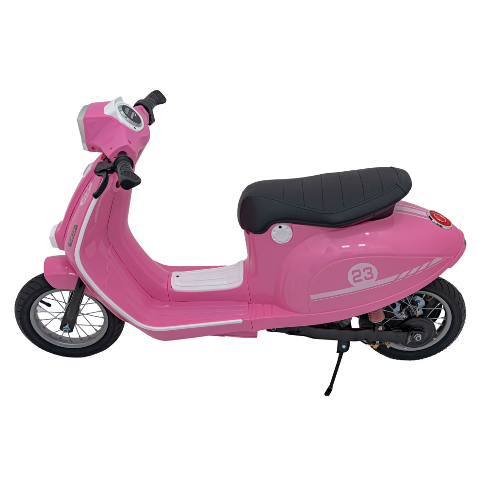 Elektrinis motoroleris Retro 23, Pink-Elektromobiliai vaikams, Motociklai-e-vaikas