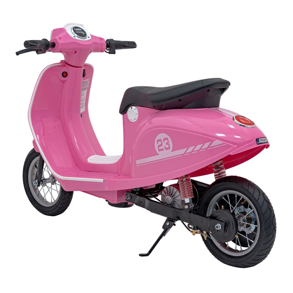 Elektrinis motoroleris Retro 23, Pink-Elektromobiliai vaikams, Motociklai-e-vaikas