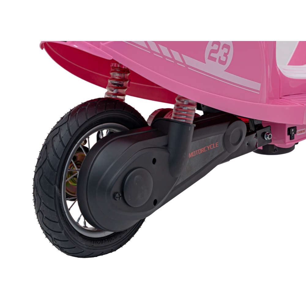 Elektrinis motoroleris Retro 23, Pink-Elektromobiliai vaikams, Motociklai-e-vaikas