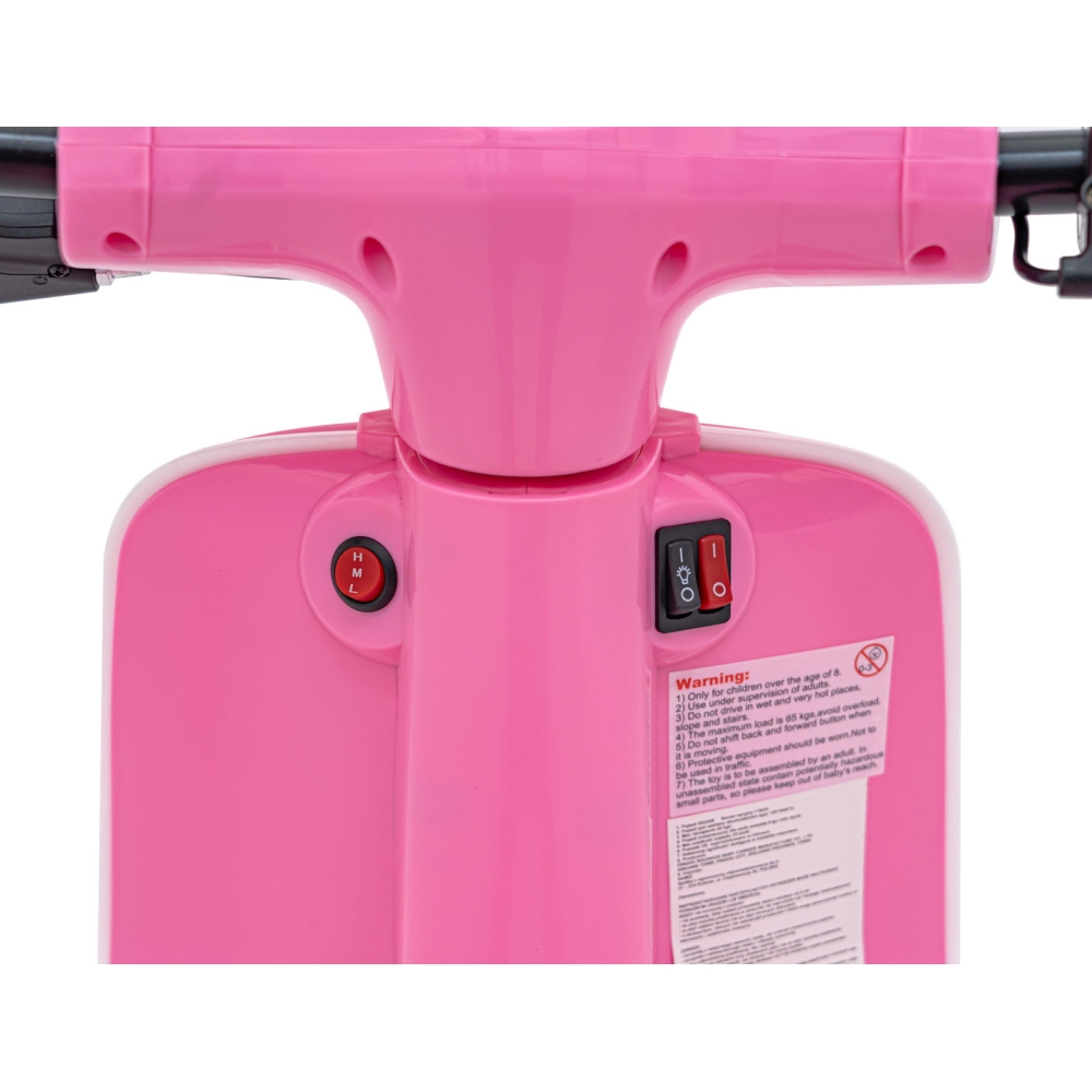 Elektrinis motoroleris Retro 23, Pink-Elektromobiliai vaikams, Motociklai-e-vaikas