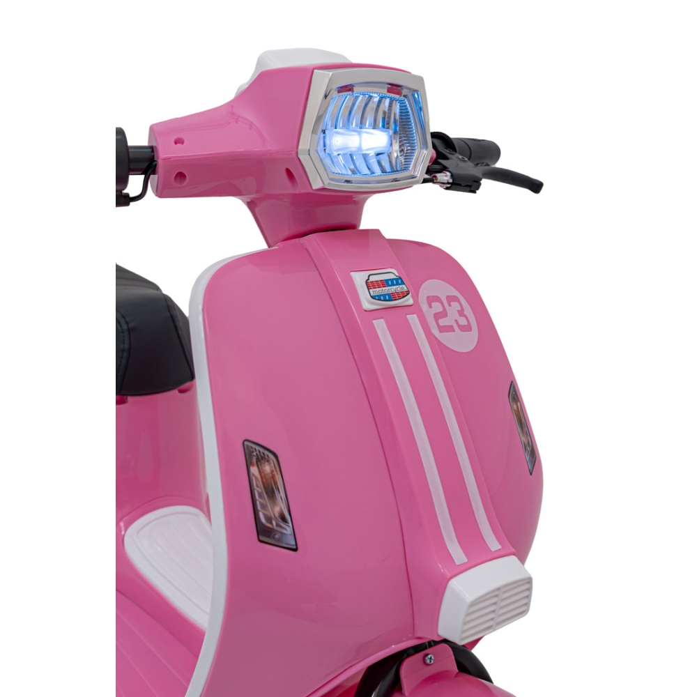 Elektrinis motoroleris Retro 23, Pink-Elektromobiliai vaikams, Motociklai-e-vaikas