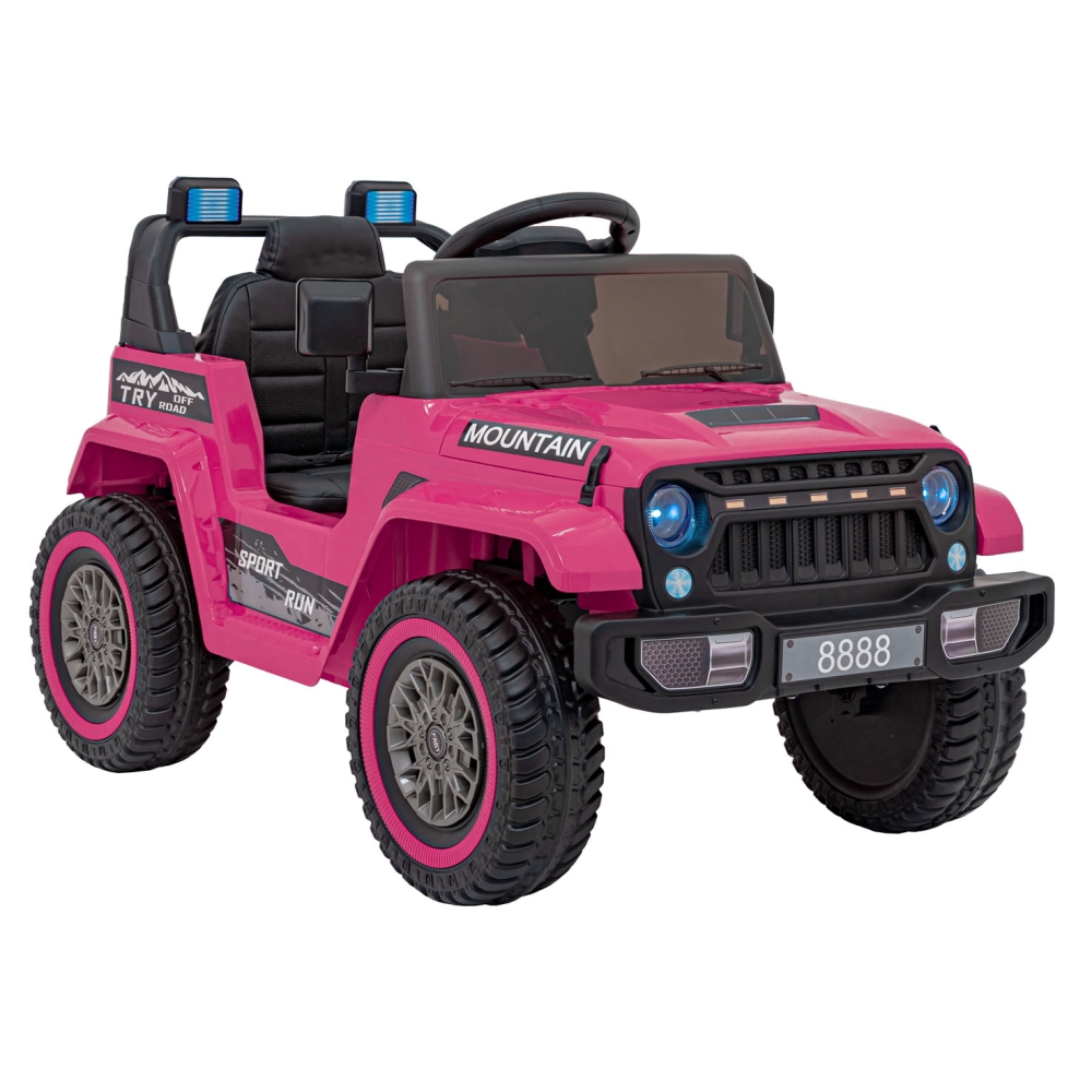 Elektromobilis MOUNTAIN, Pink-Elektromobiliai vaikams, Visureigiai-e-vaikas