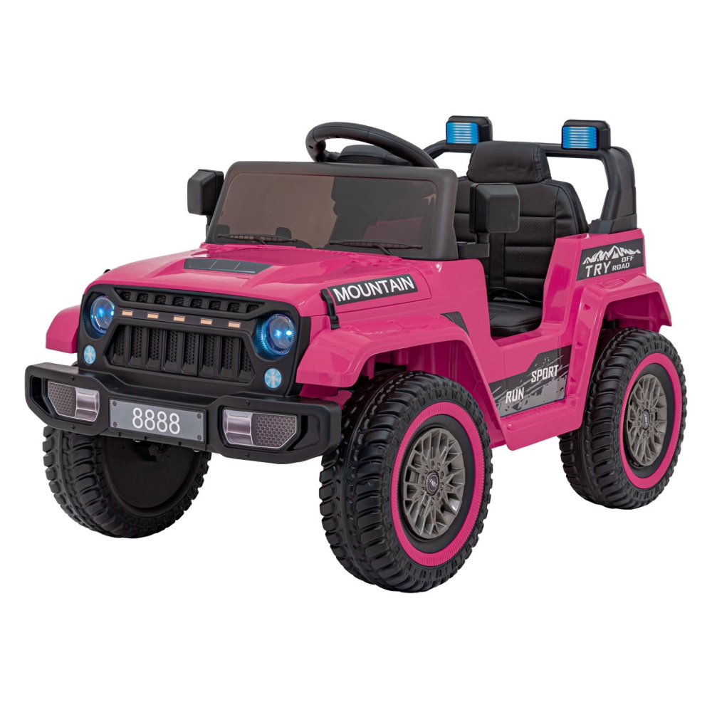 Elektromobilis MOUNTAIN, Pink-Elektromobiliai vaikams, Visureigiai-e-vaikas