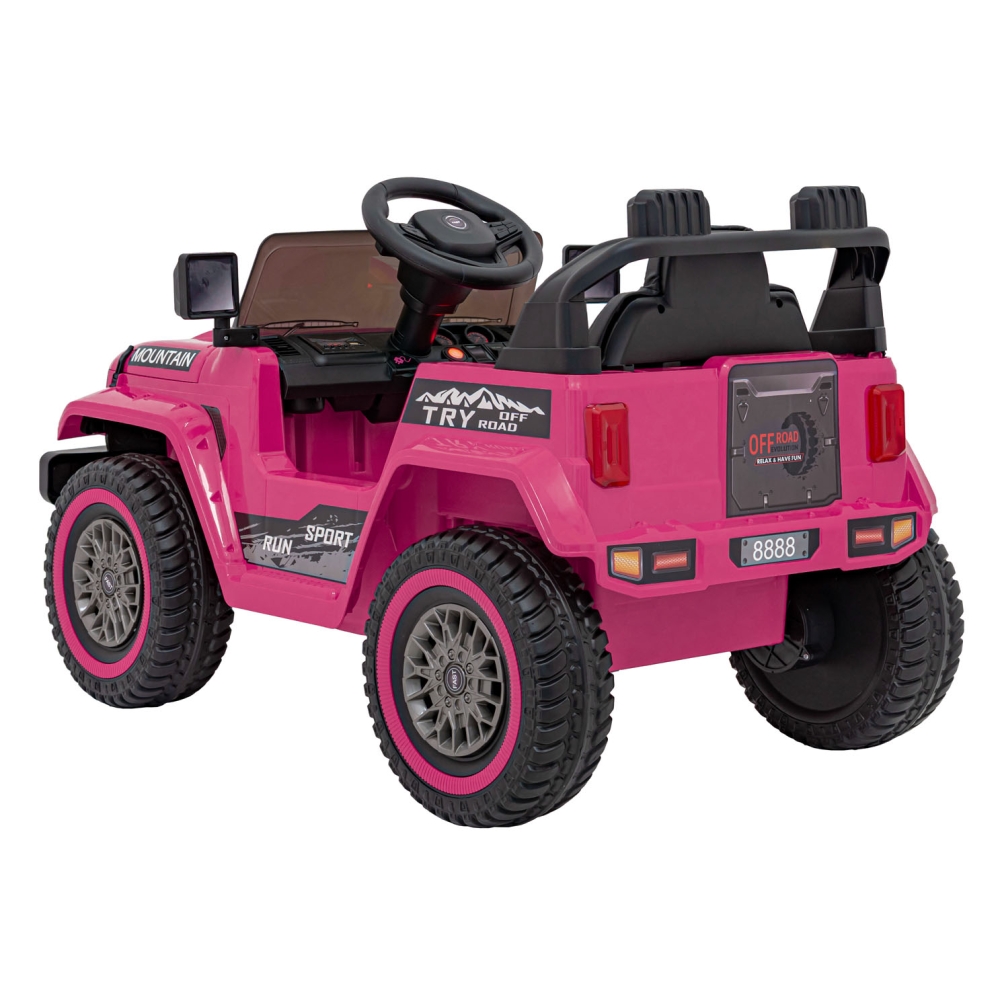 Elektromobilis MOUNTAIN, Pink-Elektromobiliai vaikams, Visureigiai-e-vaikas