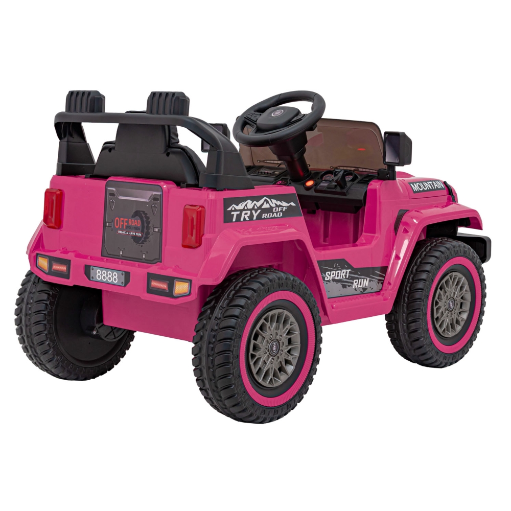 Elektromobilis MOUNTAIN, Pink-Elektromobiliai vaikams, Visureigiai-e-vaikas