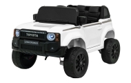 Elektromobilis Toyota Land Cruiser PRADO, White-Elektromobiliai vaikams, Visureigiai-e-vaikas