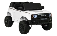 Elektromobilis Toyota Land Cruiser PRADO, White-Elektromobiliai vaikams, Visureigiai-e-vaikas