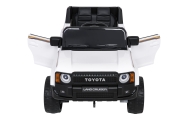 Elektromobilis Toyota Land Cruiser PRADO, White-Elektromobiliai vaikams, Visureigiai-e-vaikas