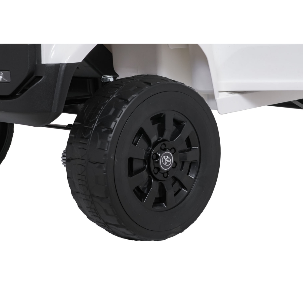 Elektromobilis Toyota Land Cruiser PRADO, White-Elektromobiliai vaikams, Visureigiai-e-vaikas