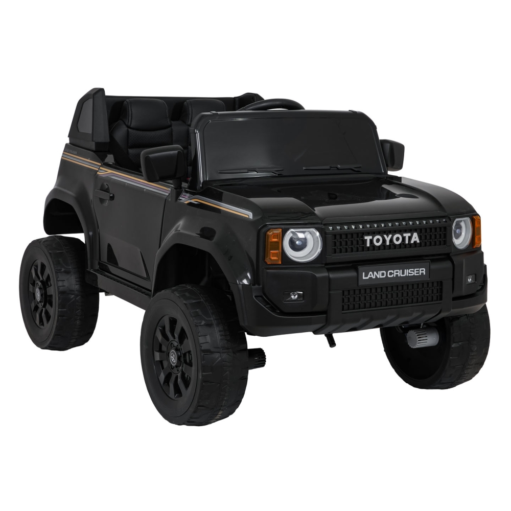Elektromobilis Toyota Land Cruiser PRADO, Black-Elektromobiliai vaikams, Visureigiai-e-vaikas