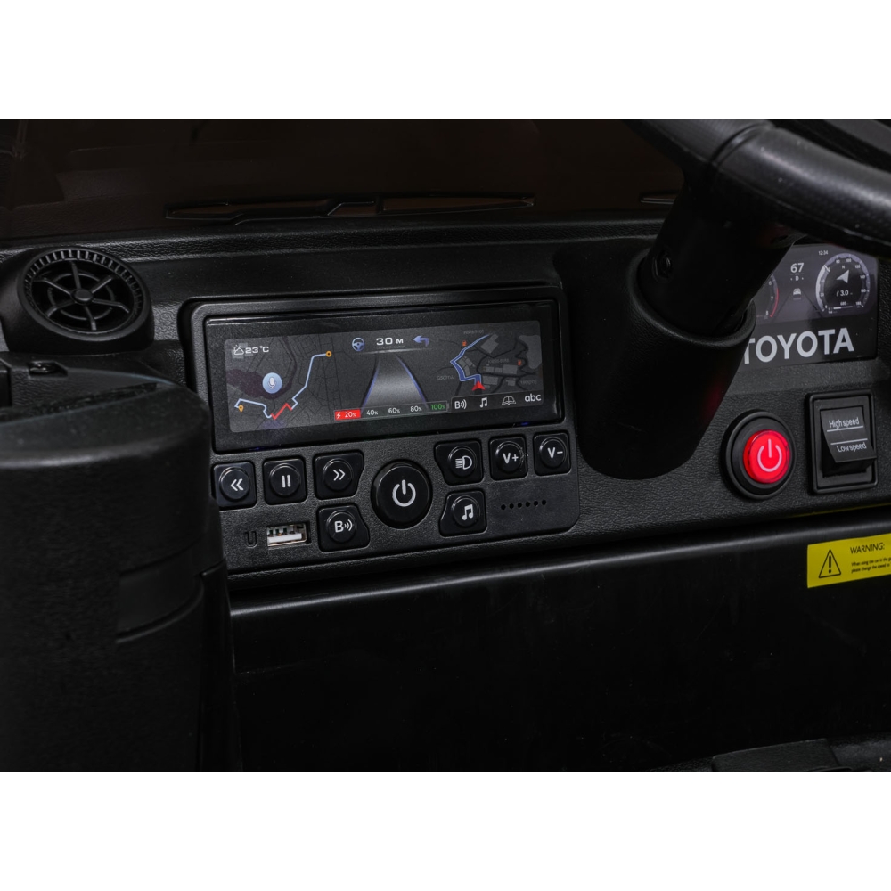 Elektromobilis Toyota Land Cruiser PRADO, Black-Elektromobiliai vaikams, Visureigiai-e-vaikas