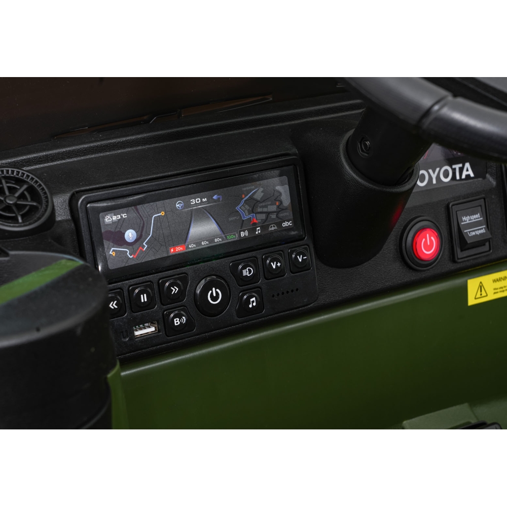 Elektromobilis Toyota Land Cruiser PRADO, Green-Elektromobiliai vaikams, Visureigiai-e-vaikas