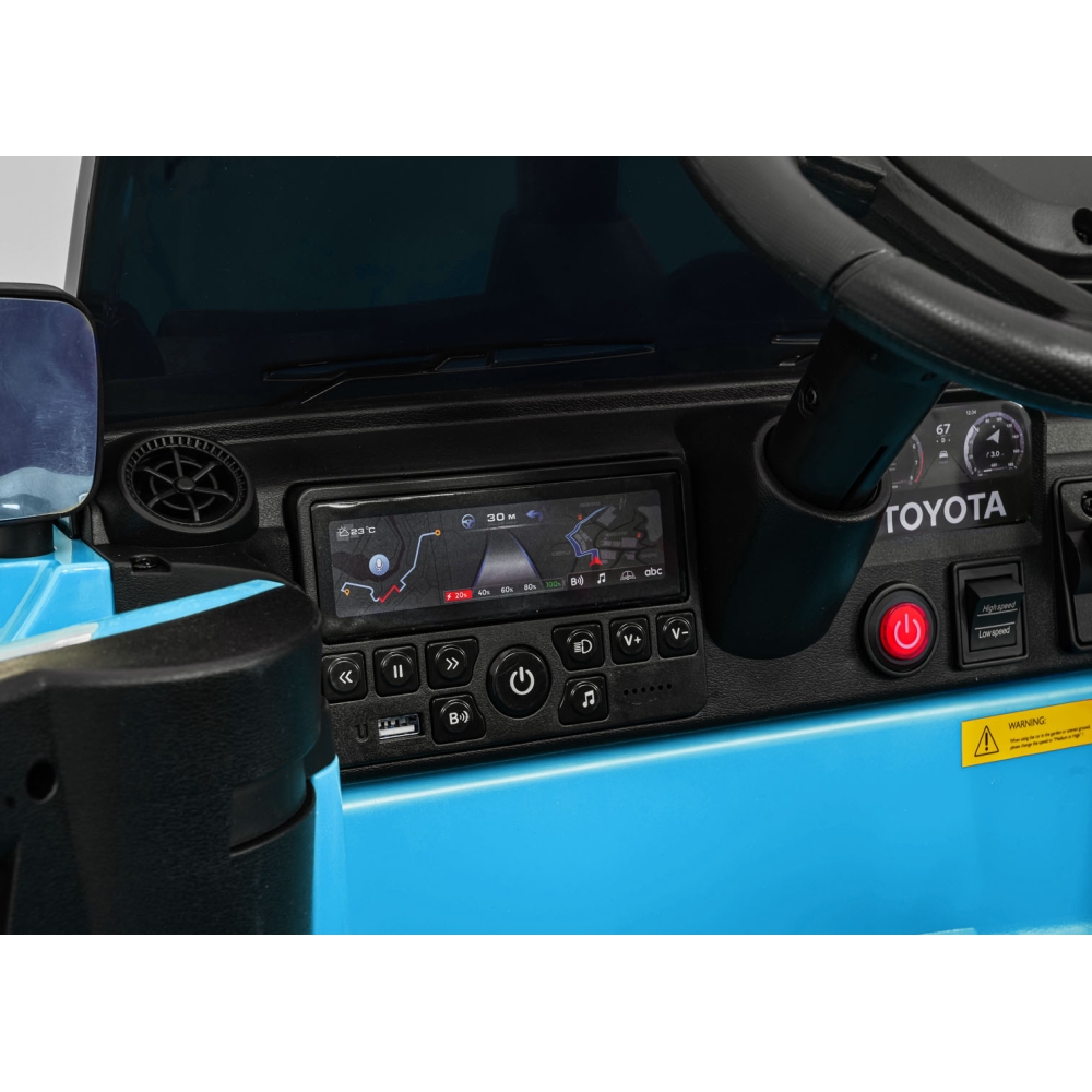 Elektromobilis Toyota Land Cruiser PRADO, Blue-Elektromobiliai vaikams, Visureigiai-e-vaikas