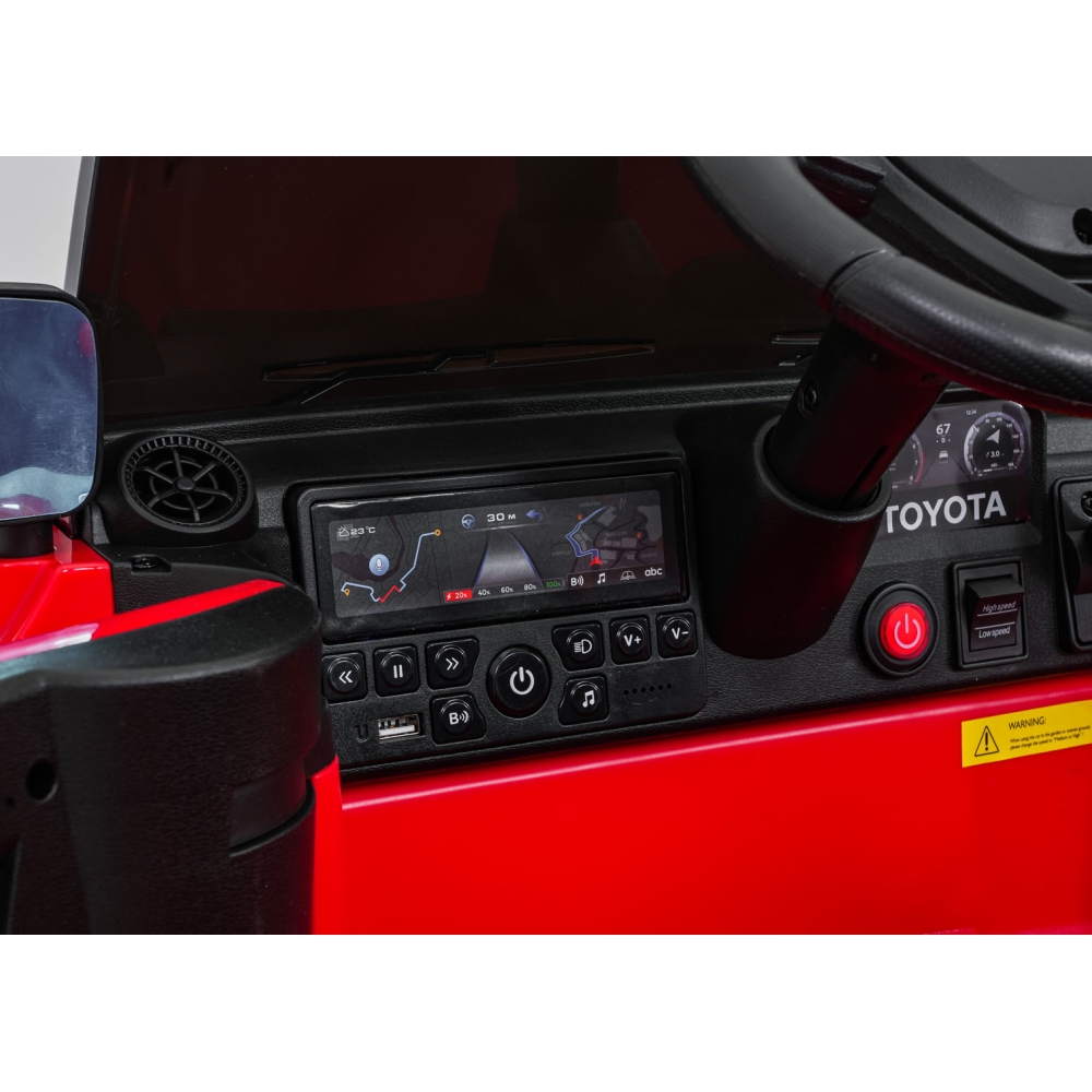 Elektromobilis Toyota Land Cruiser PRADO, Red-Elektromobiliai vaikams, Visureigiai-e-vaikas