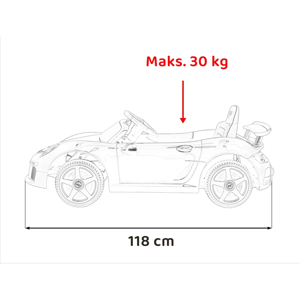 Elektromobilis RUF CTR3, White-Elektromobiliai vaikams, Mašinos-e-vaikas