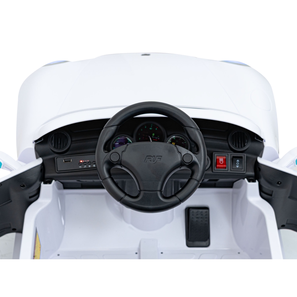 Elektromobilis RUF CTR3, White-Elektromobiliai vaikams, Mašinos-e-vaikas