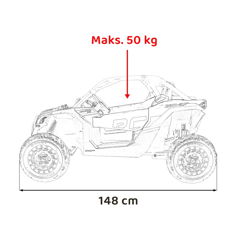 Elektrinis Buggy Maverick Turbo RR STRONG, Orange-Elektromobiliai vaikams, Keturračiai ir bagiai-e-vaikas